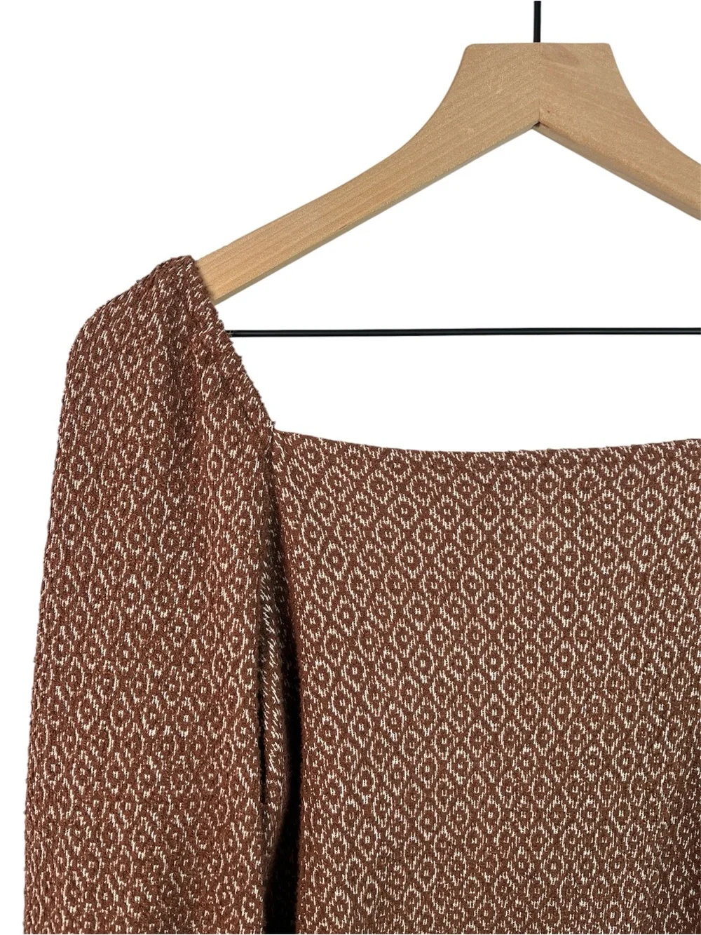 Madewell Jacquard Puff-Sleeve Crop Top